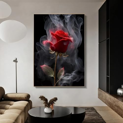 Tableau rose romantique encadré de qualité supérieure pour salon chic