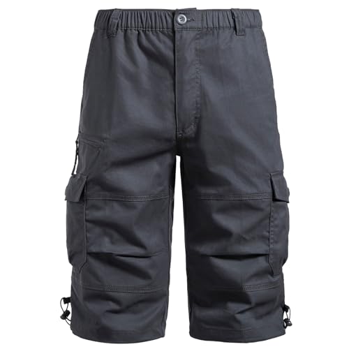 Image of Men's Cargo Shorts Relaxed Fit Mens Below the knee Cotton Hiking Shorts