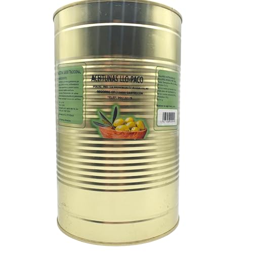 Aceitunas Sabor Tradicional - Lata de 2,4 kg de Aceitunas Sabor Tradicional - Olivas Calidad Extra Llo-Paco