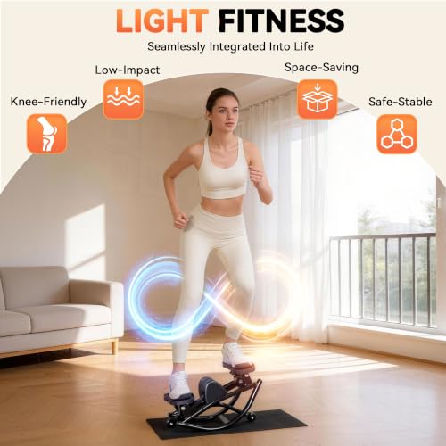 Image of Rock Stepper - Steppers for Exercise at Home, Portable Stepper Side to Side with Digital Display & Resistance Bands, 330 LBS Capacity Full Body Workout Low-Impact Knee-Friendly 3D Stair Stepper
