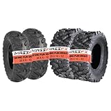 MASSFX Grinder 25x8-12 25x10-12 Front & Rear ATV Tires, 6-Ply Rating, Chip & Tear Resistant, Micro Tread Technology, for Soft and Hard Pack Ground (4 Pack)
