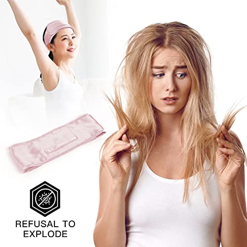 Fantastic House Silk Spa Headbands For Washing Face, 100% Mulberry Silk Scarf For Hair Wrapping, Adjustable Ponytail Face Wash Headbands For Women And Girls For Sleep, Makeup, Sport #TOP3