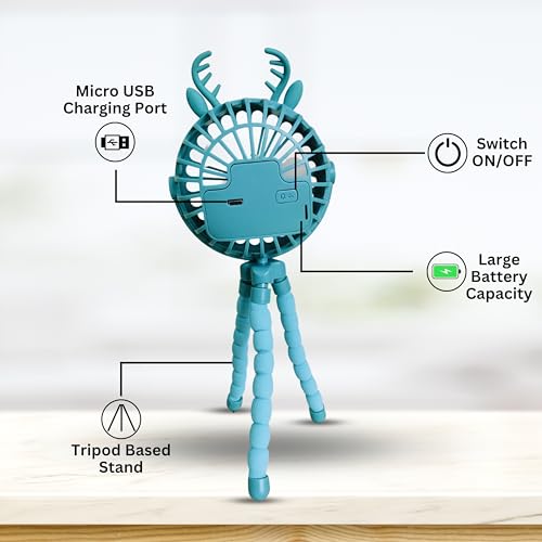 Image of TINYBERG Handheld Portable USB Fan For Baby Strollers, Baby Crib, Baby Cot Bed, Baby Feeding Chair, High Chair, Home, Offices