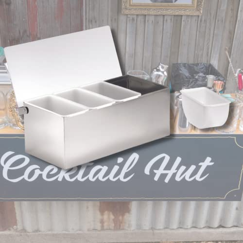 Porte-condiments TableCraft 1603 : organisateur de table métallique 4 compartiments - 6