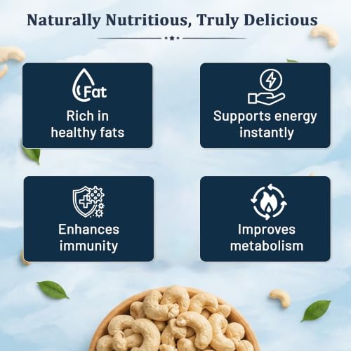 Image of W320 Whole Cashew 500gm | Premium Dry Fruits | Kaju | Crunchy Cashew Nuts
