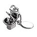 ASSHO 3 Pieces Metal Toilet Novelty Keychain Cool Funny Ring Handbag Pendant Decoration Kid Creative Gift Silver - Pack of 3