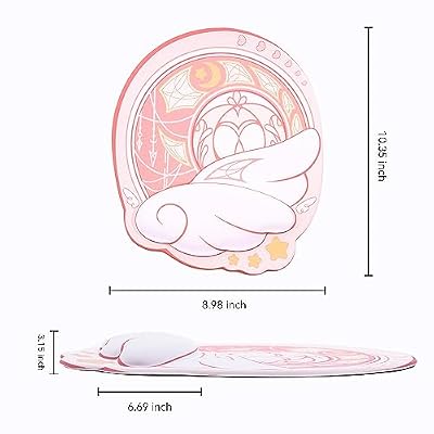 GeekShare Ergonomic Mouse Pad with Wrist Rest Support Non-Slip Rubber Base for Desk, Laptop, Home and Office - Star Wings Series