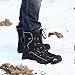 ROCKMARK Men's Winter Snow Boots, Warm Mid Calf Waterproof Durable Boot,Non-Slip Thermal-Insulated Climbing Black Shoes for Hiking & Ice Fishing & Snow Trekking & Outdoor Work (10, Black)