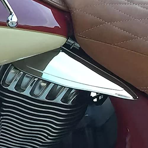 HDBUBALUS Motorcycle Saddle Heat Shields Air Deflector Fit for Indian Chief Classic Vintage Chieftain 2014-2022 Chrome by HDBUBALUS - Image 2
