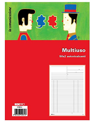 EDIPRO - E5003A - Bloque multiusos 50 x 2 autoricalcante f.to 29,7 x 21