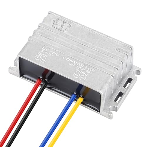 DROK DC Buck Boost Converter, 9-36V to 12V 5A 60W Step Up Step Down Converter, 24V 12V DC Power Supply, Adjustable Voltage Regulator for Solar Panels RV