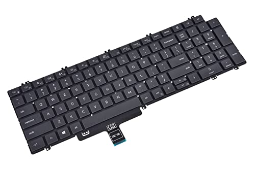 Image of Replacement Keyboard for Dell Latitude 5520 5521, Precision 3560 3561 Laptop with Backlit US Layout P /N: N7N16