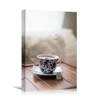 Canvas Wall Art Tea Coffee Drinks Farmhouse/Country Kitchen Multicolor Photography Relax/Calm - 12x18 inches
