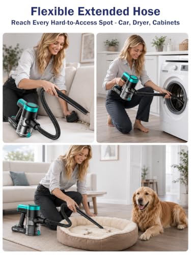 Image of Cordless Vacuum Cleaner, 500W 55KPa 10-in-1 Self-Standing Stick Vacuum with Smart LED Display, Vacuum Cleaners for Home, Pet Hair, Carpet, Hard Floors and Car