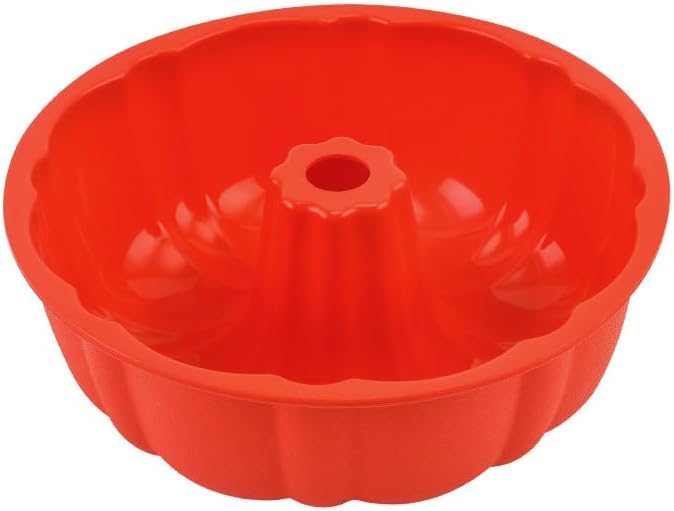10" Non Stick Cakes Dundt Pan Silicone Pumpkin Cake Pan Baking Mold - Red