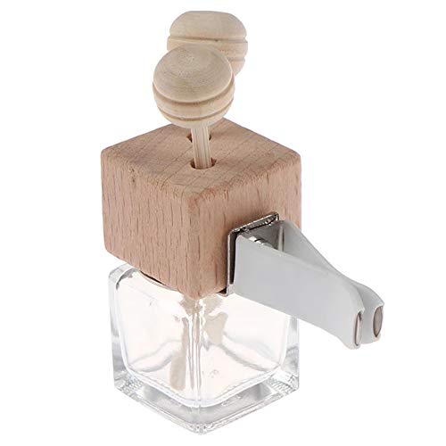 3 Pcs Car Air Freshener Vent Clip Essential Oil Diffuser Vent Clip Empty Glass Bottle With Clip Car Air Vent Fragrance Aromatherapy Scented Diffuser Bottle Auto Ornament Decors (Square) #TOP7