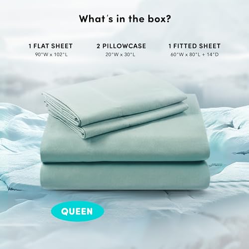 Comfort Spaces Coolmax Moisture Wicking Cooling Sheet Set, Queen 4 Piece by Comfort Spaces - Used condition - Image 3