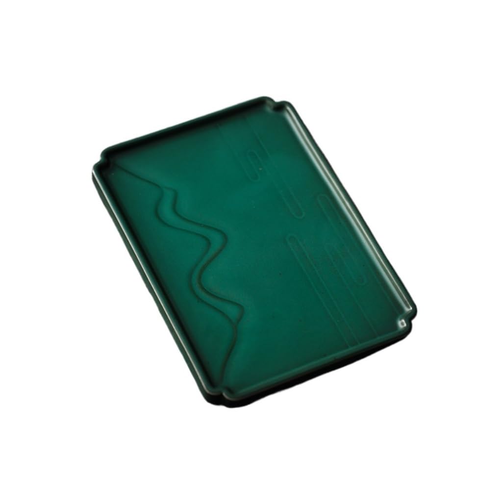 GTHTUHFD Kung Fu Tea Tray Ceramic Tea Tray, Household Dry Infusion Tray, Chinese Kung Fu Tea Set, Tea Tray, Simple Tea Cup Tray Tea Room Tray,A