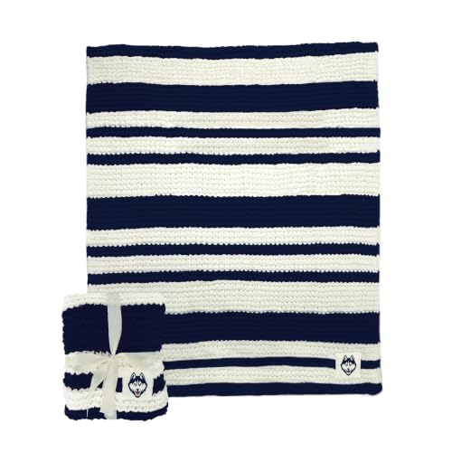 FANMATS NCAA UConn Huskies Cable Knit Throw Blanket