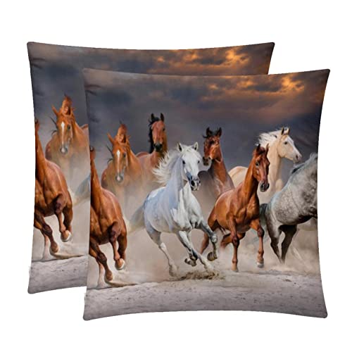 Housse de coussin lombaire chevaux de course : lin de ferme premium