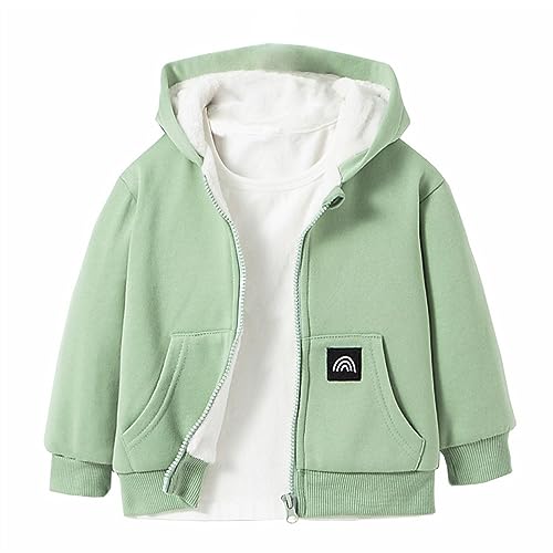 Toddler Kids Outwear Long Sleeve Sweatshirt Zipper Jacket Coat for Girls Or Boys Fall Winter Hooded Jacket