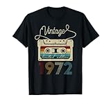 Questo vintage 1972 50 anni di compleanno nastro a cassetta edizione limitata B-day uomo donna idea regalo, retrò 50° compleanno t-shirt design con nastro a cassetta vintage per chiunque sia nato nel 1972, meglio del 1972 compleanno per uomini donne 50 anni.