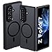YINLAI for Samsung Galaxy Z Fold 7 Magnetic Case [Compatible with Magsafe] Skin Feeling Slim Frosted Translucent Shockproof Phone Case for Women Girls Phone Case for Samsung Z Fold 7, Black