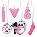 Kauen Halskette für sensorische Jungen und Mädchen 6 Pack, Kauen-Beißringe für Kinder mit Autismus, ADHS und Beißbedürfnissen, Sensorische Kauspielzeuge für autistische Kinder