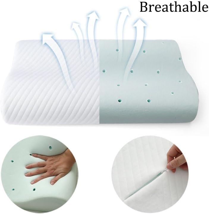 Plush Fabric Home Hotel Sleep Aid Neck Pillow with Slow Rebound