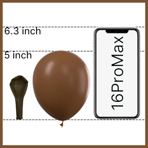 image for PartyWoo Brown Balloons 100pcs 5 Inch Small Mini Boho Neutral Coffee T