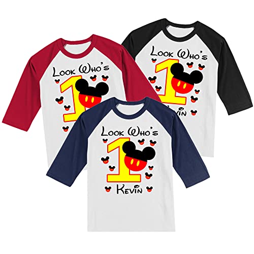 Personalized Mickey's Look Who's Birthday Shirt, for 1st 2nd 3rd 4th 5th 6th 7th 8th 9th Birthday.2
