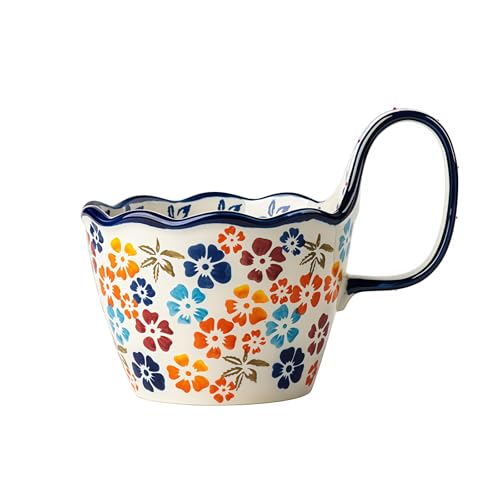 yampiyt Soup Bowls, Soup Mugs, Polish Ceramic Hand Painted Soup Bowl, Dishwasher & Microwave Safe