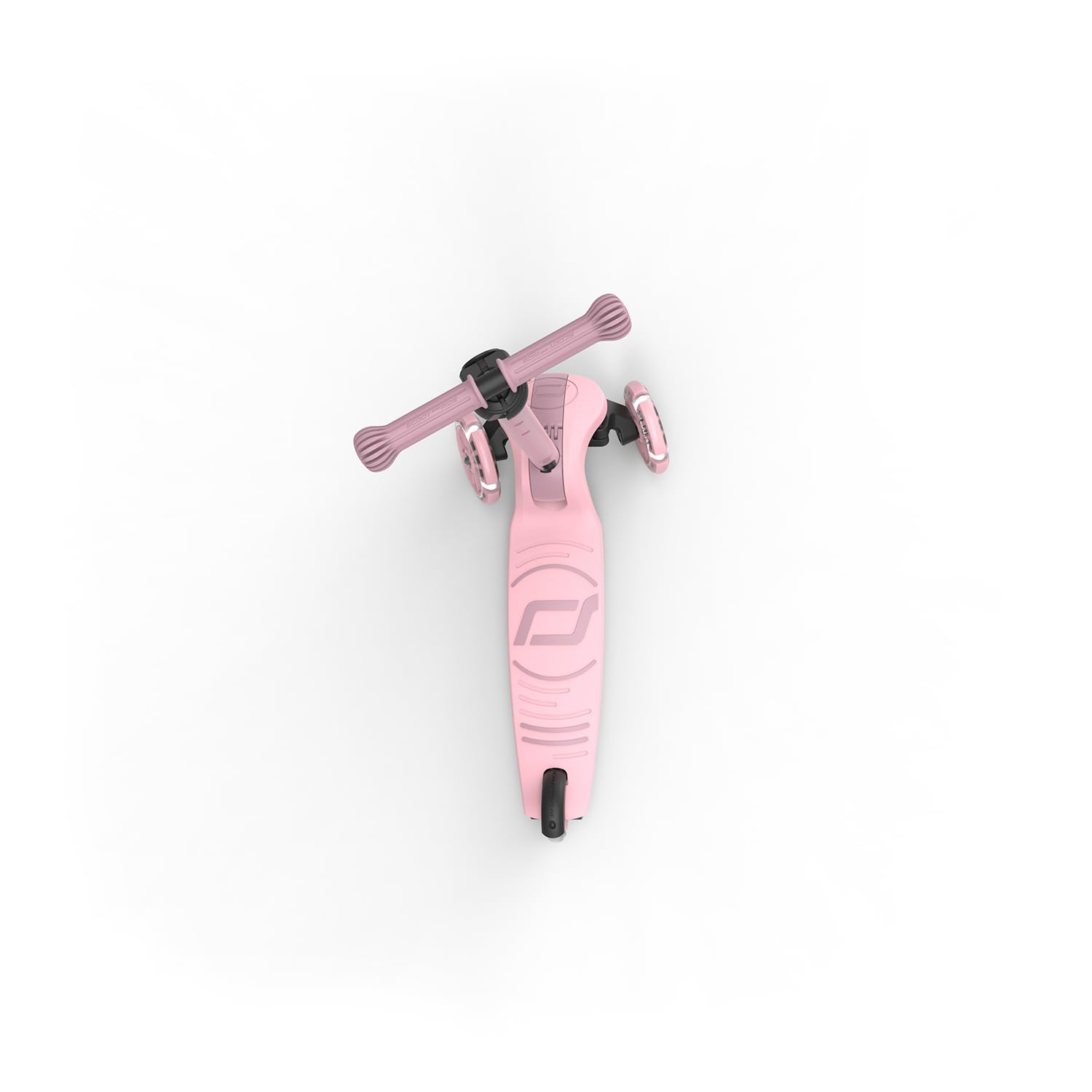 Scoot & Ride Highwaykick 3S Patinete infantil a partir de 3 años, altura regulable, 2 posiciones, dirección LED, ruedas plegables para niños, 96 – 130 cm