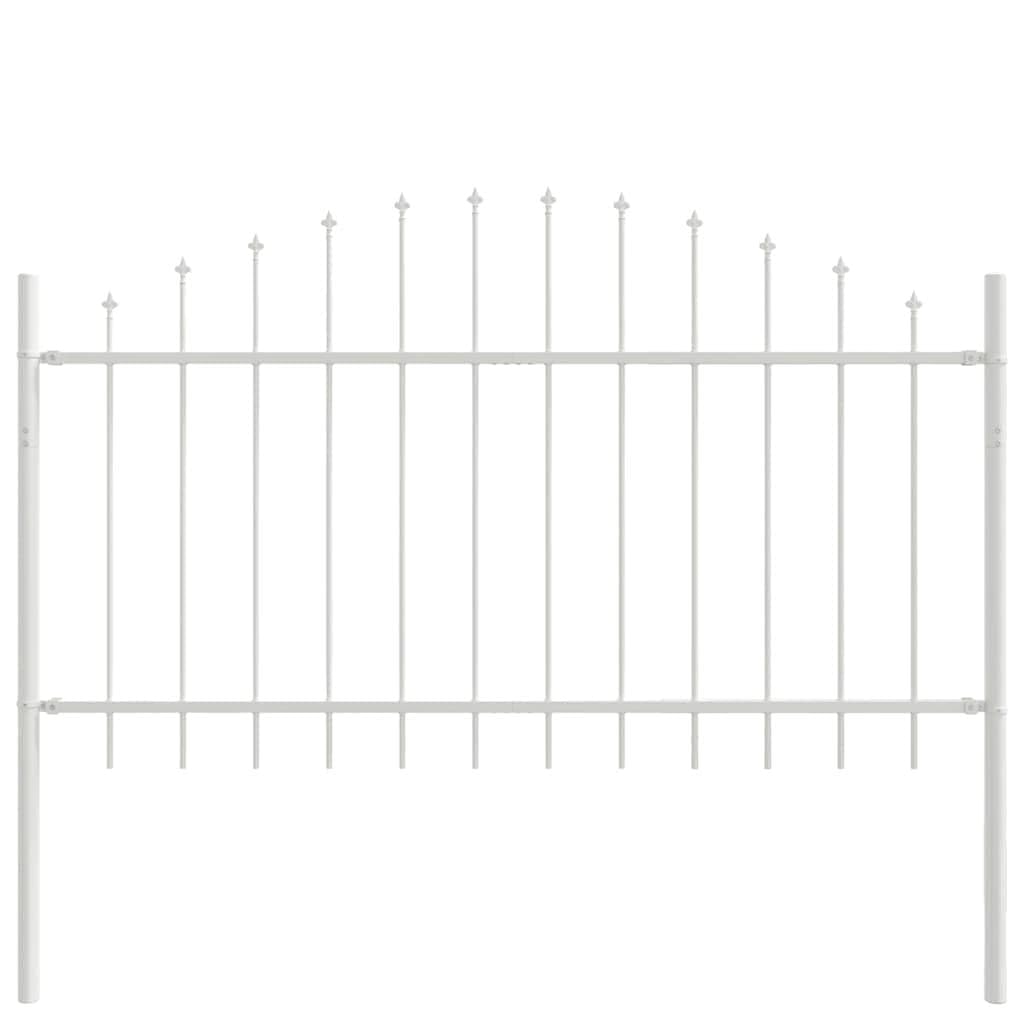 Valla de jardín Juego de 6 piezas, color blanco, 170 x 140 cm, acero recubierto de polvo, diseño moderno, solución de protección visual robusta para jardín, terraza, balcón y camping