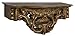 Benzara Antique Styled Polystone Wood Wall Shelf