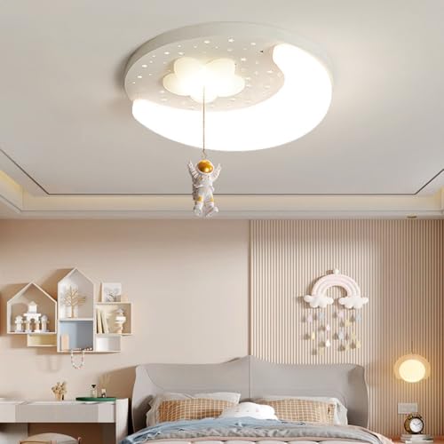 Lampe de chambre d'enfant astronaute pour s'endormir sous la lune et les étoiles