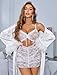 Avidlove Womens Sexy Lingerie Bodycon Bridal Lingerie Sexy Nightgown Mesh Nightdress White M