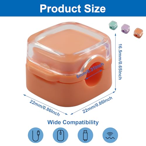 Waziaqoc Organizador de Cables Magnético 6-Pack Mixcolour, Clips Adhesivos para Cable, Soporte de Alambre para Hogar, Oficina y Auto miniatura 3