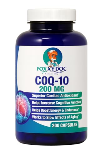 CoQ10 - Co-Enzyme Q10-200 mg - 200 Caps - High Absorption - Vegetable Capsules - Non-GMO - 6.5 Month Supply...