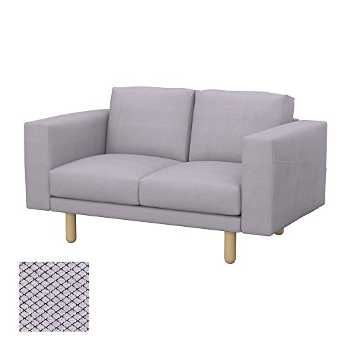 Soferia - IKEA NORSBORG Funda para sofá de 2 plazas, Nordic Light Grey