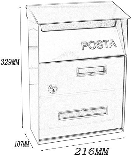 briefkasten anthrazit briefkasten European Villa Home Outdoor Garden Einfache Kreative Einfache Kreative wasserdichte Zeitungsbox Paketbox Drop Box 1015