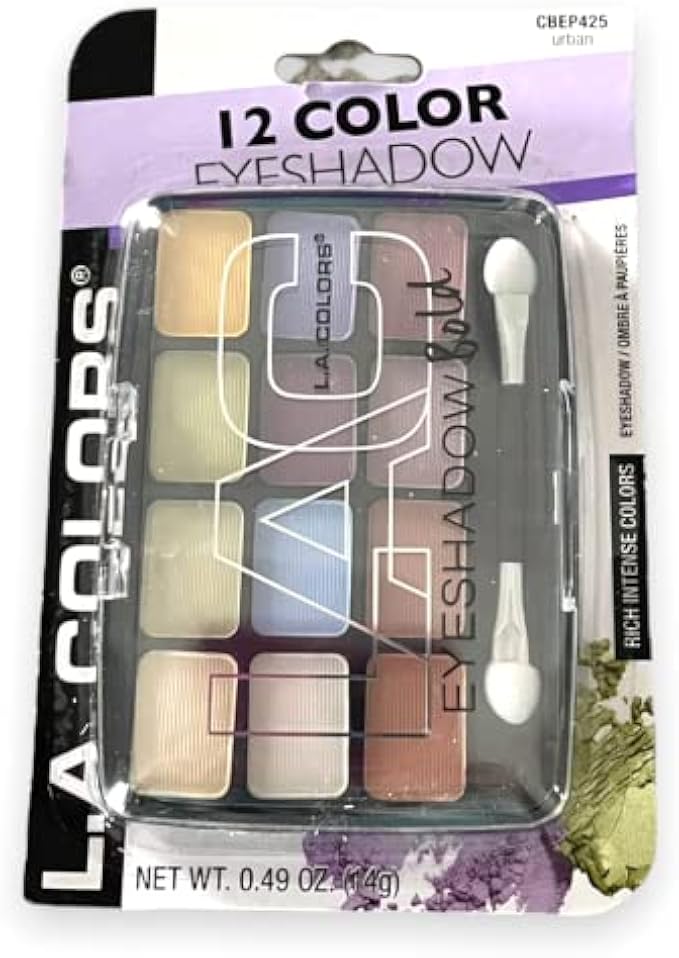 L.A. Colors Expressions, 12 Color Eyeshadow, BEP425 Urban, 0.49 Oz