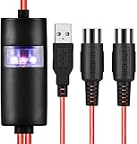 Starke Kompatibilität: Unterstützt alle mittleren und großen MIDI-Geräte auf dem Markt wie Digital Piano, E-Drums, elektronische Orgel und MIDI-Keyboard. Keine Treiber benötigen, um das MIDI-Signal an USB.