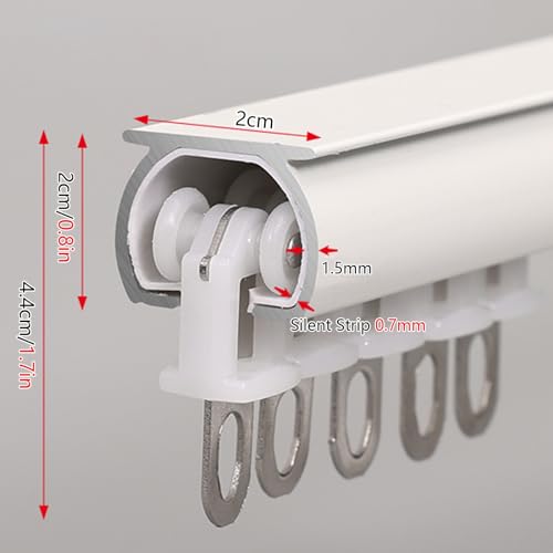 Rail de rideau de plafond robuste pour séparation de pièce, idéal pour terrasse, atelier, vestiaire et clinique médicale