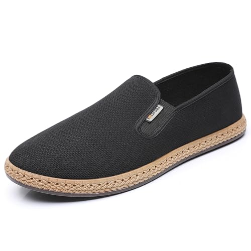 Mens Slip on Canvas Loafers Casual Shoes Sneakers Comfy Walking