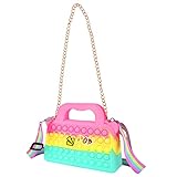 🎀 【Divertida bolsa de silicona para inquietudes】 Nuestra bolsa tiene burbujas de silicona suaves y comprimibles en cada lado. Hay 49 piezas de burbujas pequeñas en cada lado. Puedes jugar juegos con tus amigos en él. Es muy divertido, solo presione las burbujas y podrá escuchar el sonido pop que estimulará el sentido auditivo, liberará el estrés y ejercitará la capacidad de pensamiento lógico y la capacidad de concentración de los niños.