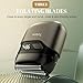 Tulzim Electric Foil Shaver for Men: Portable Electric Razor for Beard/Face - 3 Floating Blade LED Display USB-C Fast Rechargeable - IPX7 Waterproof for Travel & Home - Brown