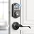 AkaGear DS10 Keyless Entry Door Lock with Handle - 2 Lever Handles, Fingerprint Door Lock, Keypad Deadbolt, 2 Keys, Code, Smart Locks for Front Door, Auto-Lock, Easy Installation - Matte Black