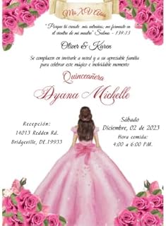 Invitaciones de quinceañera personalizadas, 20 Invitaciones con sobre, XV Años, Mis Quince, Tarjetas para 15 años