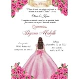 Invitaciones de quinceañera personalizadas, 20 Invitaciones con sobre, XV Años, Mis Quince, Tarjetas para 15 años